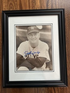 Johnny Mize Autographed 8x10 Picture Framed And Double Matted 