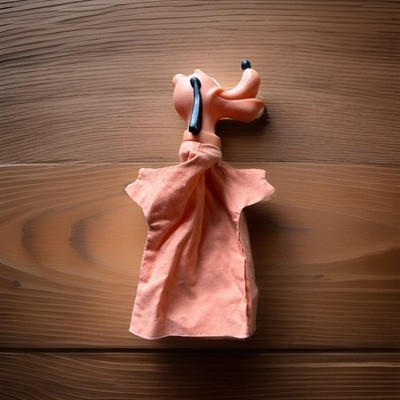 10 ZOLL PLUTO HUND HANDPUPPE SPIELZEUG MIT KUNSTSTOFFKOPF