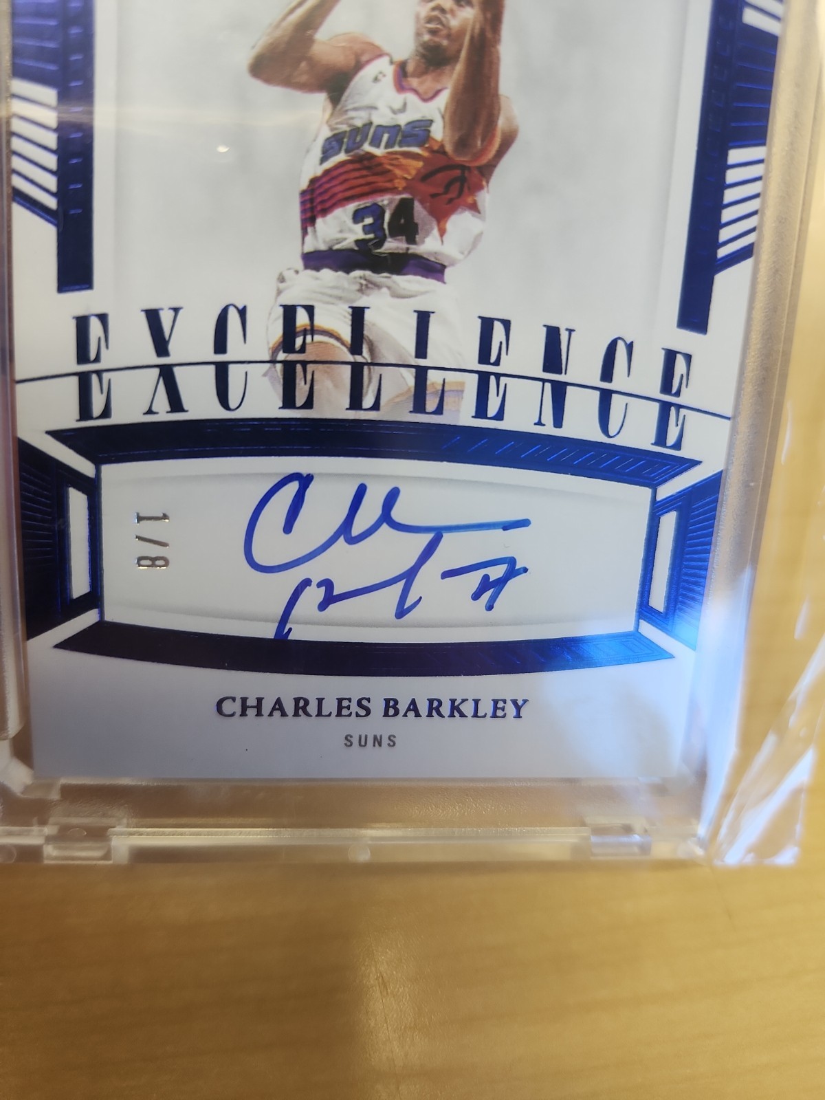 CHARLES BARKLEY 2022-23 FLAWLESS EXCELLENCE AUTOGRAPH BLUE AUTO 1/8 Phoenix Suns view 2