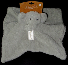 NEW Lila Jack Gray Elephant Lovey Security Blanket Plush Thick 15 x 15 inch