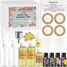 DIY Shower Oil Kit, Bath Oil Making Kit, Make Your Own Oil Body Wash Cleansing f