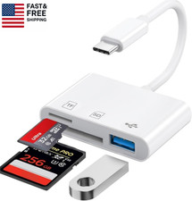 USB C SD Card Reader for Iphone 17/16/15 Series, USB C to Micro SD Memory Card A