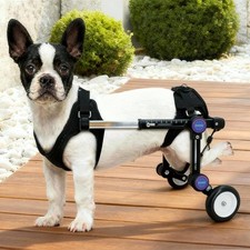 Adjustable Dog Wheelchair for Back Legs Mobility Support Lightweight -XXS