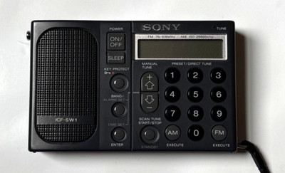Sony ICF-SW1 Shortwave Radio with Case and Accessories