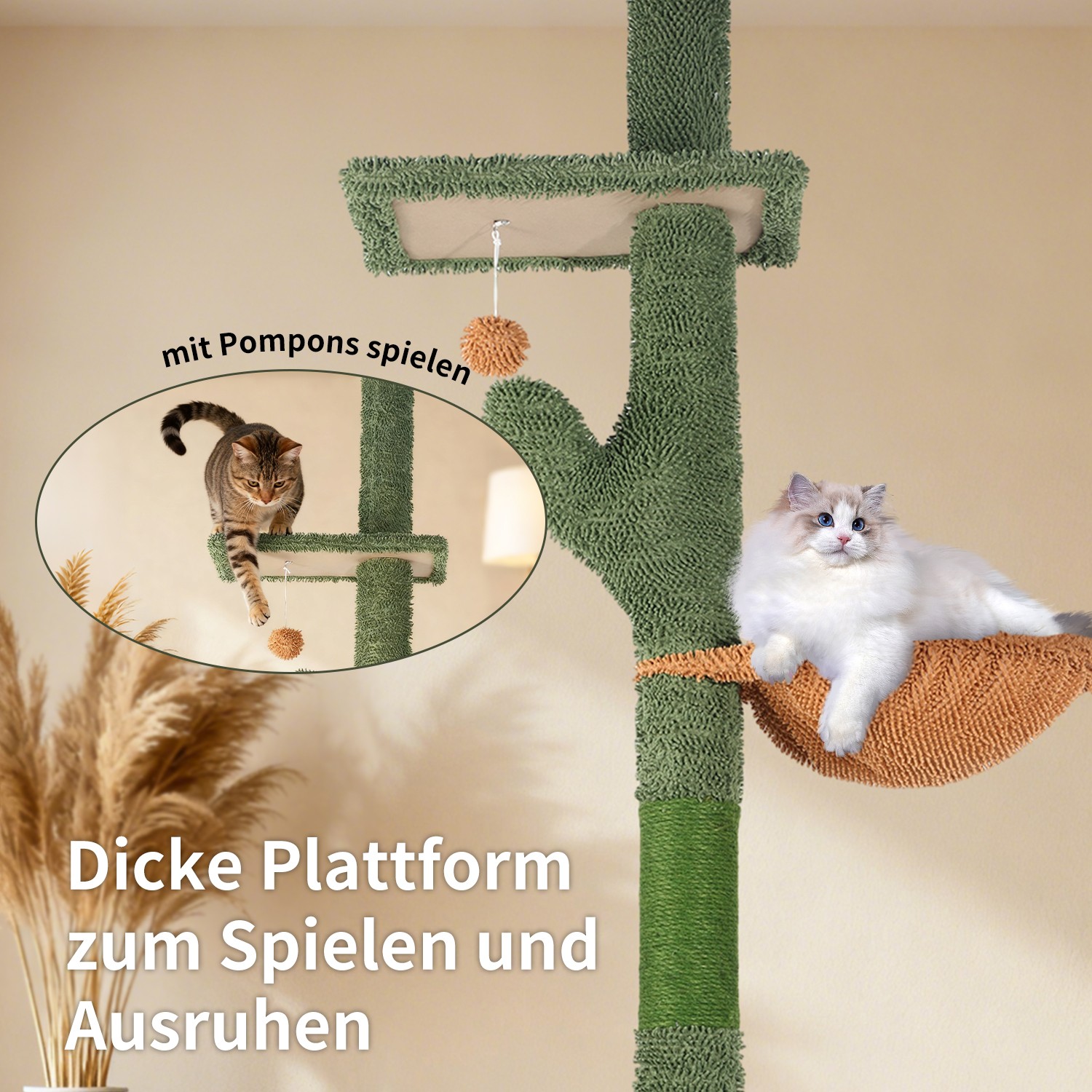 Set di Parete Arrampicata per Gatti con Cuccia foto 4