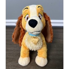 Disney Lady and the Tramp Lady Plush Stuffed Animal Dog Blue Collar Toy 12"