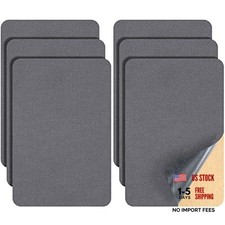 6 Pieces Upholstery Patch Sofa Couch Carpet Scratches Velvet Patch Repair Gray