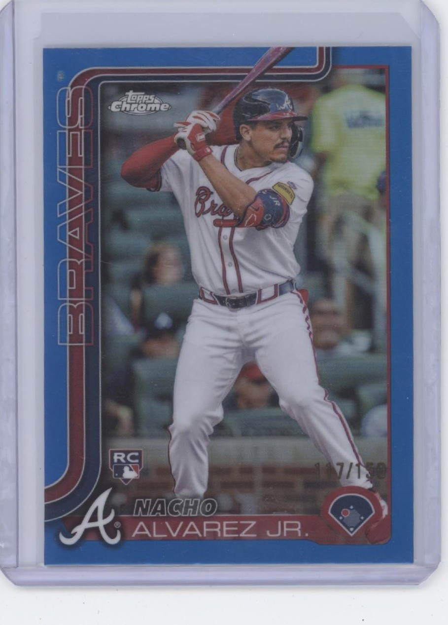 2025 Topps Chrome #75 Nacho Alvarez Jr. Blue Refractors #/150