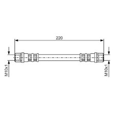 2x Bremsschlauch hinten für Opel Corsa C X01 Tigra X04 | 23937288