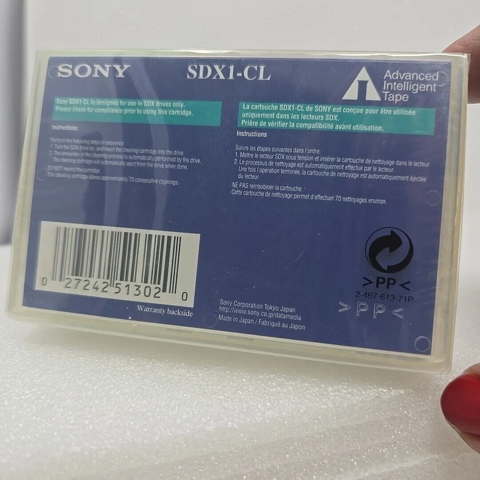 LIMPIADOR DE CABEZAL SONY 8MM VIDEO8 HI8 D8 DIGITAL8 DATA8 CINTA LIMPIA CONTENEDOR NUEVO Foto 2 de 2