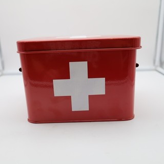 Erste Hilfe Blechbox emailliert leer 22 x 17 x 15 cm