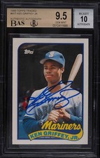 1989 TOPPS TRADED KEN GRIFFEY JR. RC AUTO BGS 9.5 GEM MINT w/10 AUTO (2*10 Subs)