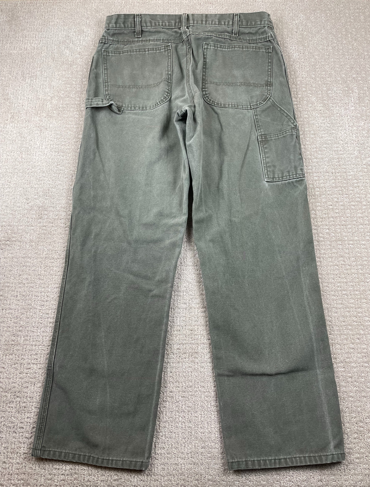 Vintage Dickies Pants Fits Men 34x31 Gray Canvas Carpenter Relaxed Straight Work