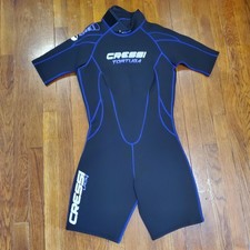 Cressi Shorty Wetsuit Womens Large Black Purple Tortuga Surf Dive Suit