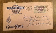 1935 Magnotrix Novelty Corp. 136 Park Row, New York Envelope 