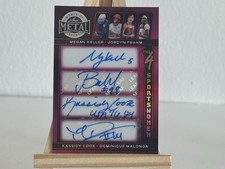 2026 Leaf 4 Sportswomen Keller Frahm Cook Dominique Malonga Quad Auto Card 1/1