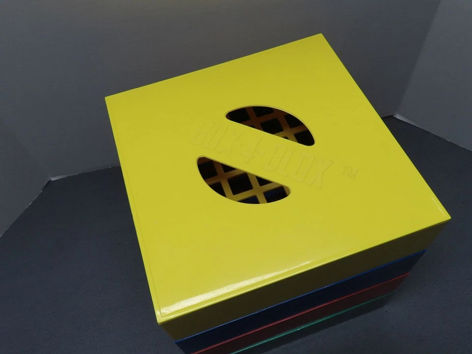 BOX-4-BLOX LEGO Building Block Storage Sorting Cube Stack of 4 Trays w/ Lid 10” - Image 2 of 4