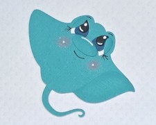 Little Mini Stingray Teal. Scrapbook, Card Making Paper Piecing