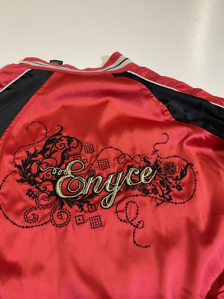 Chaqueta De Colección Y2K Enyce Cremallera Talla M Delgada Ligera McBling Hip Hop Foto 2 de 4
