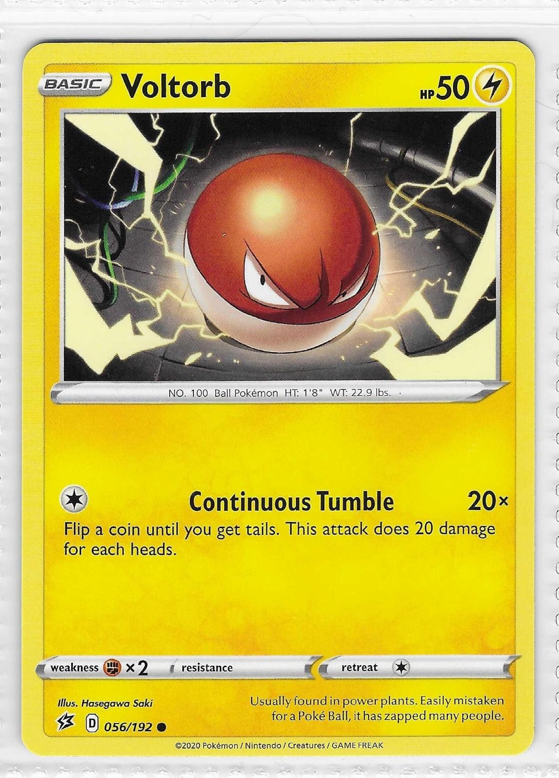 Voltorb 056/192 Common Rebel Clash Pokemon Near Mint