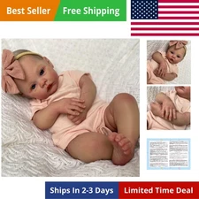 Reborn Baby Dolls Silicone Full Body-19 in Realistic Baby Doll Newborn Girl, Ful