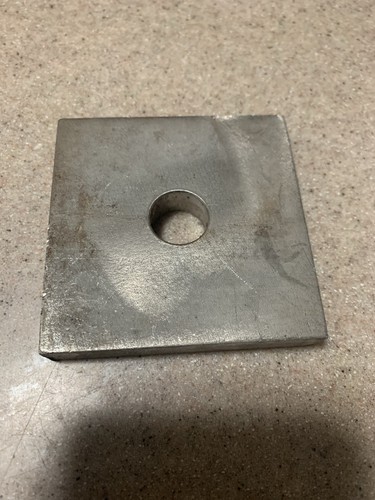 Washer 3 X 3 x 1/2” 11/16” Hole  Plate Washers Stainless Steel 316 Marine Grade