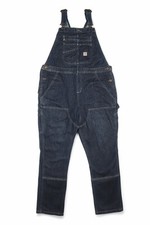 Carhartt Bib Overalls Womens XL 16/18 Dark Wash Denim Rugged Flex Double Knee