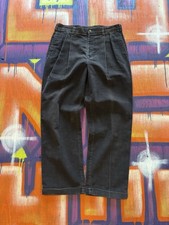 Pantalones de pana plisados marrones vintage Tommy Hilfiger para hombre talla 34x30