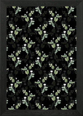 Weiße Erbse Blumenmuster gerahmtes Wandbild Poster Leinwanddruck Bild
