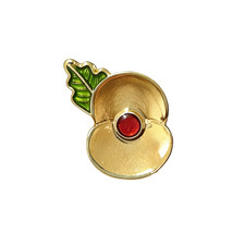 Gold Fashion Purple Poppy UK Army Military Soldier Enamel Pin Badge Brooch