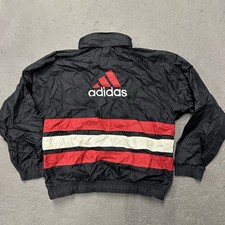 Vintage 90s Adidas Sportswear Full Zip Big Logo Windbreaker Jacket Size XL