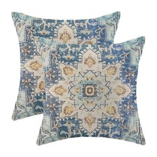 Gohdiwh Boho Pillow Covers 16x16 Set of 2, Blue 16" x Pack 2 , Boho-6