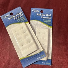 TWO 2 Packs Soft Bra-Back Extender BONUS Strap Concealer Clip