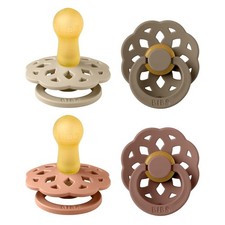 BPA-Free Round Pacifier 4-Pack  Natural Rubber Soothers for 6-18 Months