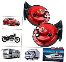 300db Double Horn Pack 12v, Waterproof - Trucks, Trains, Ships; red