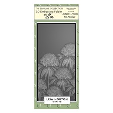 Lisa Horton Crafts DL Embossing Folder-Coneflower Meadow