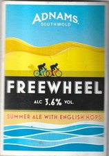 USED CURVED PUMP CLIP FRONT - ADNAMS BREWERY - FREEWHEEL SUMMER ALE