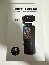 4K Action Camera Super Night Vision 180 Rotating Lens 1.9" Screen White