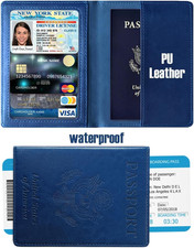 RFID Passport Holder Wallet PU Leather Travel Case Card Slot