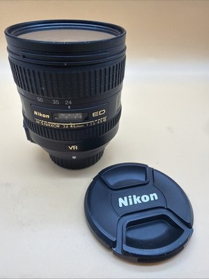 Nikon Nikkor 24-85mm f/3.5-4.5G ED VR AF-S Lens with caps