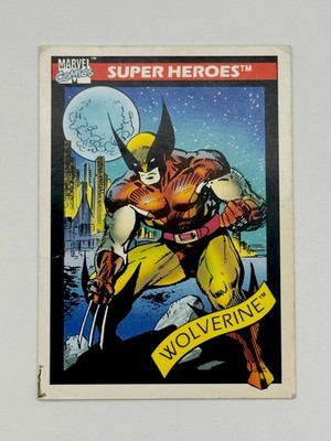 1990 Marvel Universe Rare Toy Biz WOLVERINE PROMO Card #10 Yellow Logo VG-