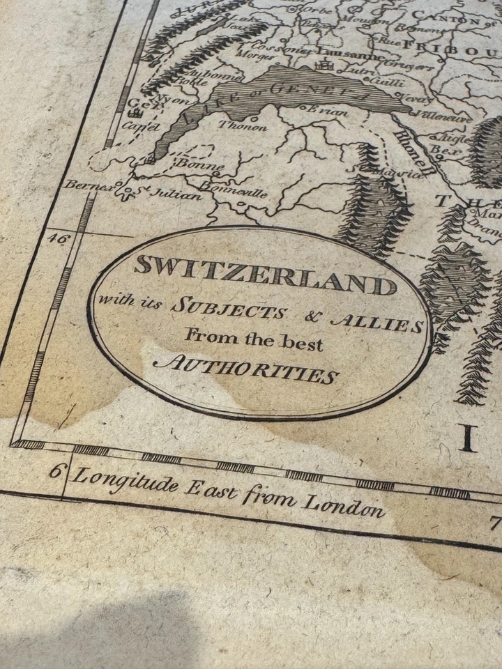 ¡VINTAGE! Suiza Sujetos y Aliados de las Mejores Autoridades Bowers MAP Foto 2 de 4