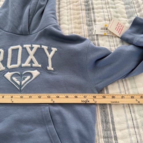 Roxy Boucle Embroidered Pullover Sherpa Hoodie Sweatshirt Girls Medium 8/10 NEW - Picture 9 of 10