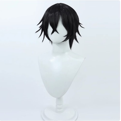 Cosplay Ulquiorra Cifer BLEACH Anime Black Harajuku Hairpiece Short Hair Wigs - Picture 3 of 5