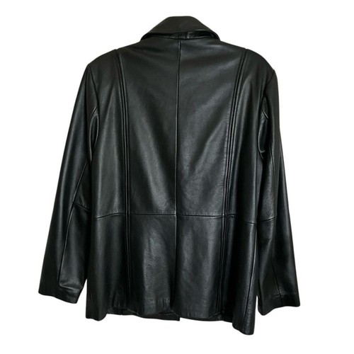 Wilsons Lederjacke eleganter schwarzer Damen Ledermantel Größe L - Bild 5 von 10