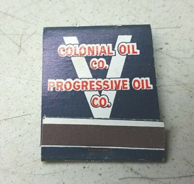 #ad Colonial Oil Progressive Oil Companies IN OH MI Vintage Advertising Matchbook $8.39