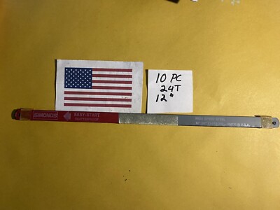 10 PcSimonds High Speed STEEL HACK SAW BLADES 12  X  24 Teeth  USA Hacksaw
