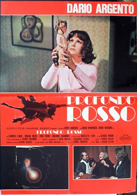 PROFONDO ROSSO Deep Red DARIO ARGENTO SOGGETTONE ORIGINALE POSTER TIPO B