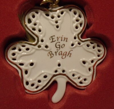 Lenox Ornament Shamrock Erin Go Bragh New in Box