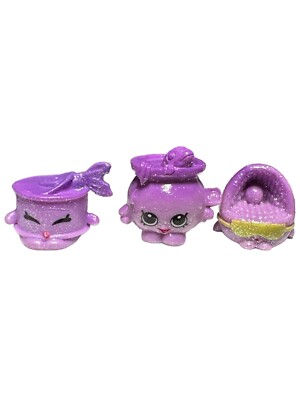 Shopkins Season 4 #78 Teena Catfood, #85 Kitty Catbed & #87 Goldie Fish Bowl